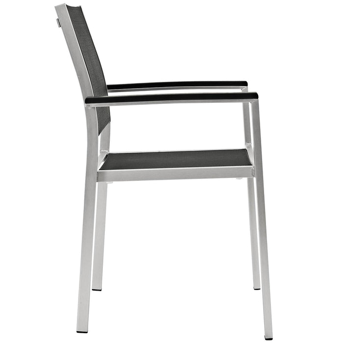 Shore Dining Chair Outdoor Patio Aluminum Set of 2