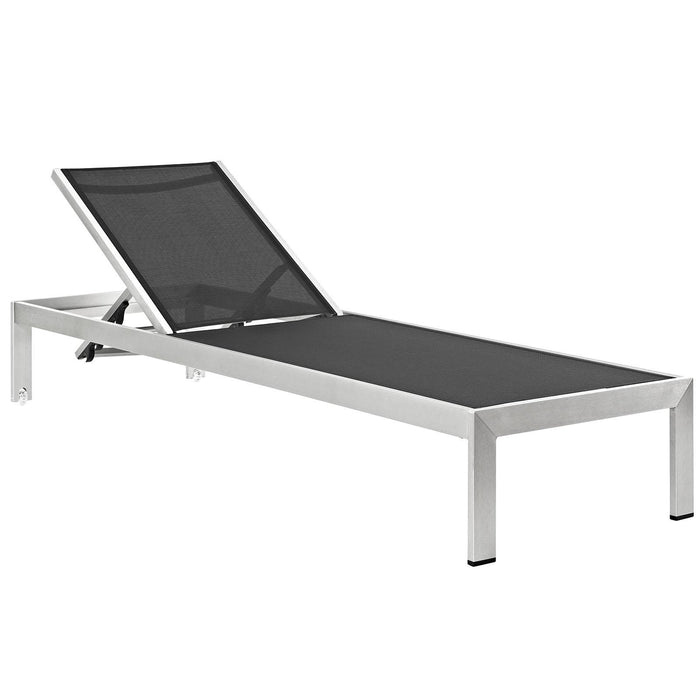 Shore Outdoor Patio Aluminum Chaise with Cushions