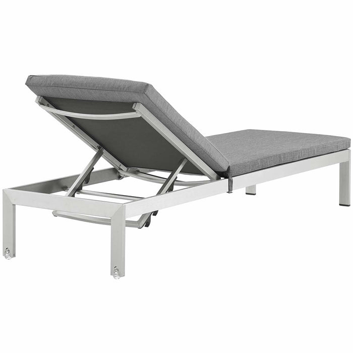 Shore Chaise with Cushions Outdoor Patio Aluminum Set of 4