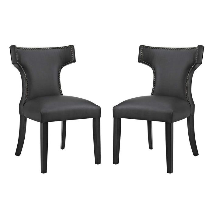 Curve Dining Side Chair Vinyl Set of 2 image