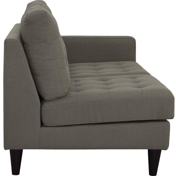 Empress Right-Facing Upholstered Fabric Loveseat