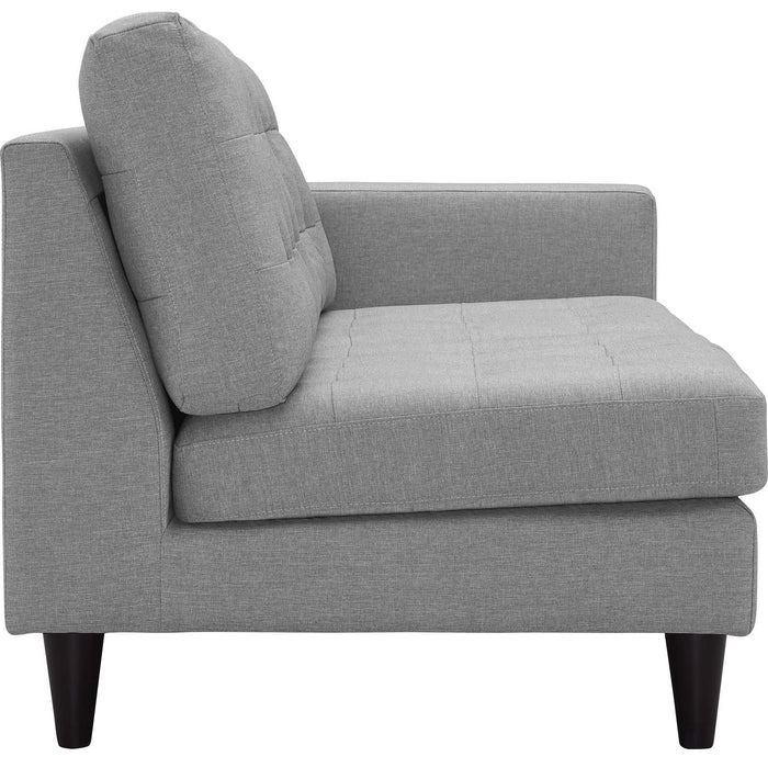 Empress Right-Facing Upholstered Fabric Loveseat