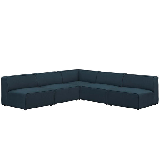 Mingle 5 Piece Upholstered Fabric Armless Sectional Sofa Set image