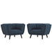 Bestow 2 Piece Upholstered Fabric Armchair Set image