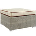 Repose Outdoor Patio Upholstered Fabric Ottoman image