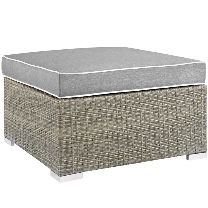 Repose Outdoor Patio Upholstered Fabric Ottoman