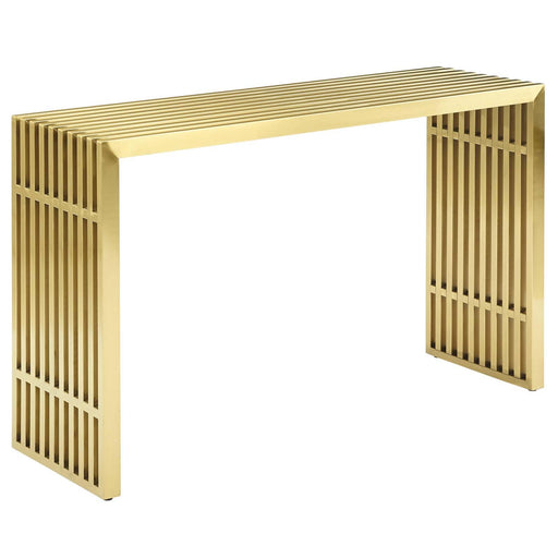 Gridiron Stainless Steel Console Table image