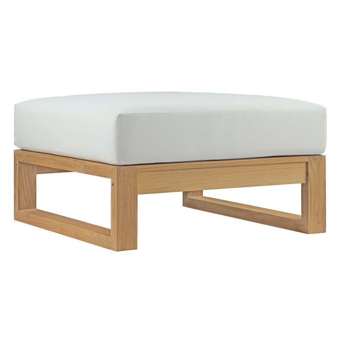 Upland Outdoor Patio Teak Ottoman image