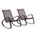 Traveler Rocking Lounge Chair Outdoor Patio Mesh Sling Set of 2 image