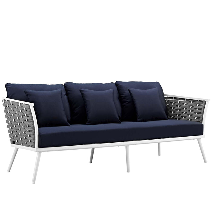 Stance 6 Piece Outdoor Patio Aluminum Sectional Sofa Set