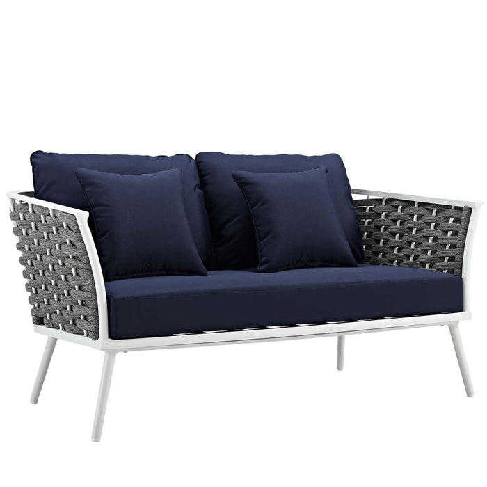 Stance 5 Piece Outdoor Patio Aluminum Sectional Sofa Set