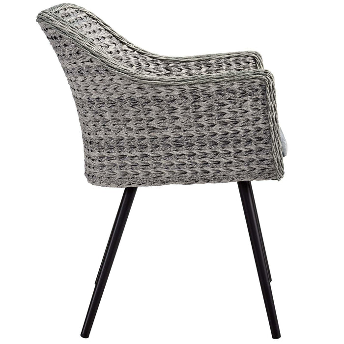 Endeavor Outdoor Patio Wicker Rattan Dining Armchair