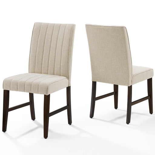 Motivate Channel Tufted Upholstered Fabric Dining Chair Set of 2 image