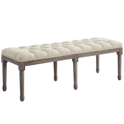 Province French Vintage Upholstered Fabric Bench image