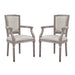 Penchant Dining Armchair Upholstered Fabric Set of 2 image