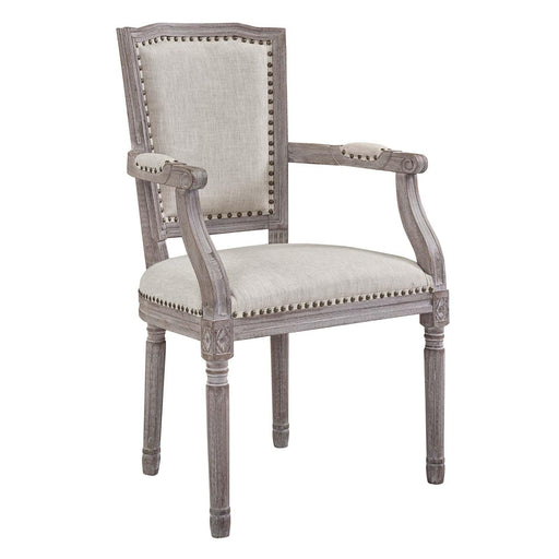 Penchant Vintage French Upholstered Fabric Dining Armchair image