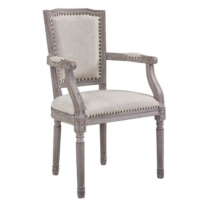 Penchant Dining Armchair Upholstered Fabric Set of 4