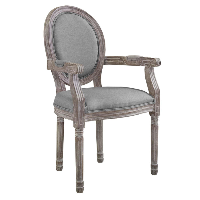 Emanate Vintage French Upholstered Fabric Dining Armchair