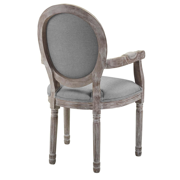 Emanate Vintage French Upholstered Fabric Dining Armchair