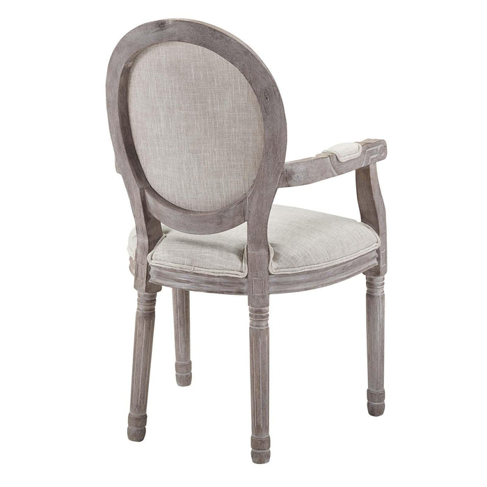 Arise Vintage French Upholstered Fabric Dining Armchair Set of 2