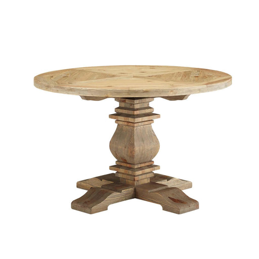 Column 47" Round Pine Wood Dining Table image