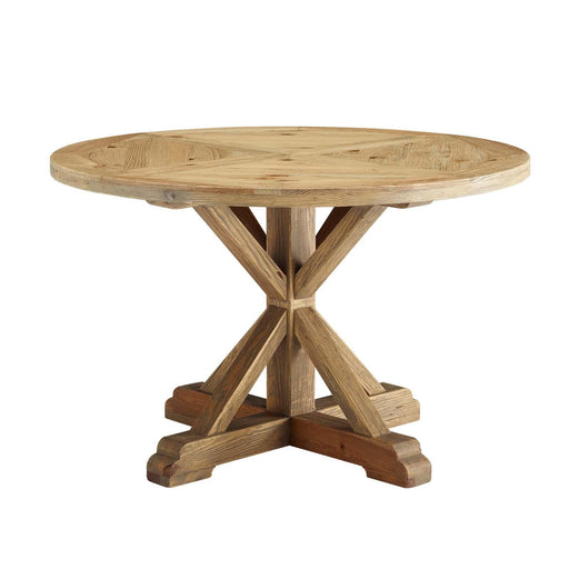 Stitch 47" Round Pine Wood Dining Table image