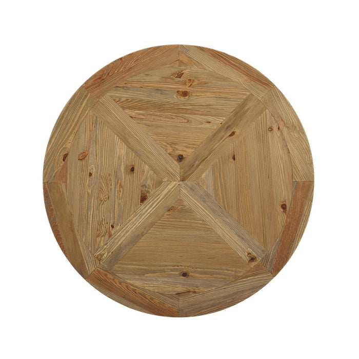 Stitch 47" Round Pine Wood Dining Table