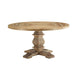 Column 59" Round Pine Wood Dining Table image