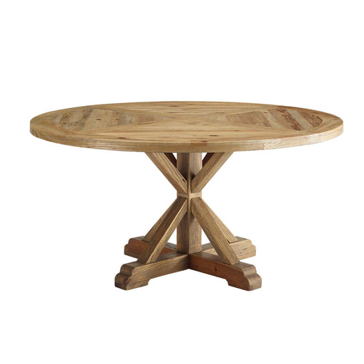 Stitch 59" Round Pine Wood Dining Table image