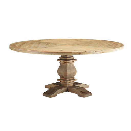 Column 71" Round Pine Wood Dining Table image