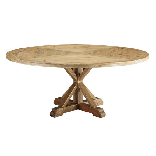 Stitch 71" Round Pine Wood Dining Table image