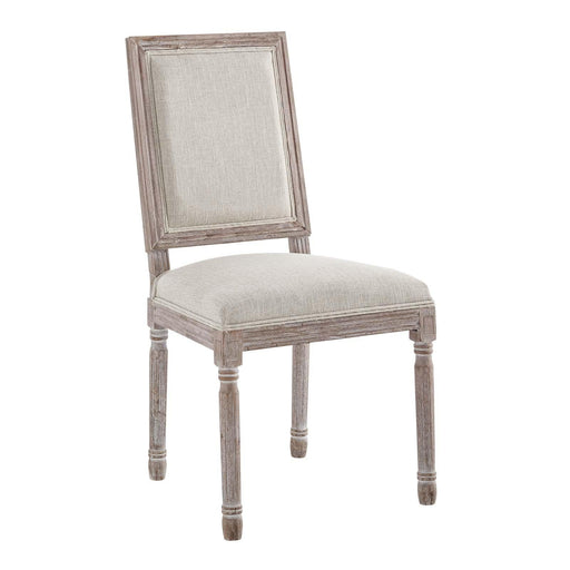 Court Vintage French Upholstered Fabric Dining Side Chair image