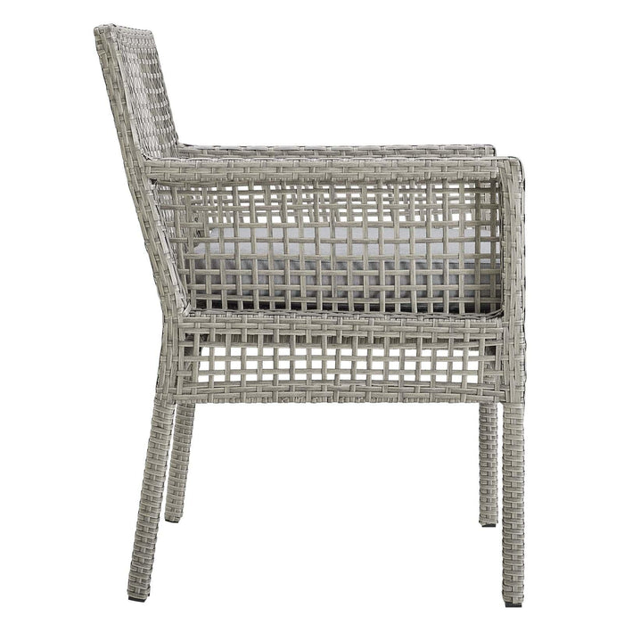 Aura Dining Armchair Outdoor Patio Wicker Rattan Set of 4