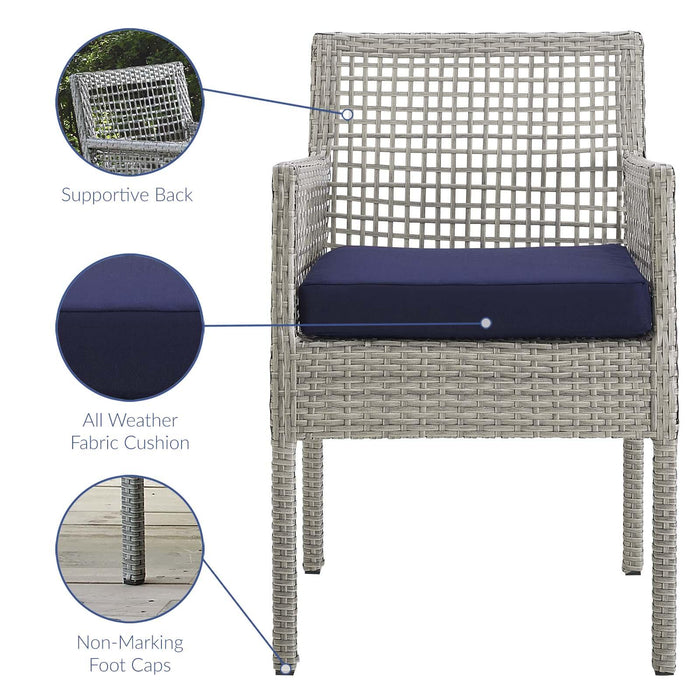 Aura Outdoor Patio Wicker Rattan Dining Armchair