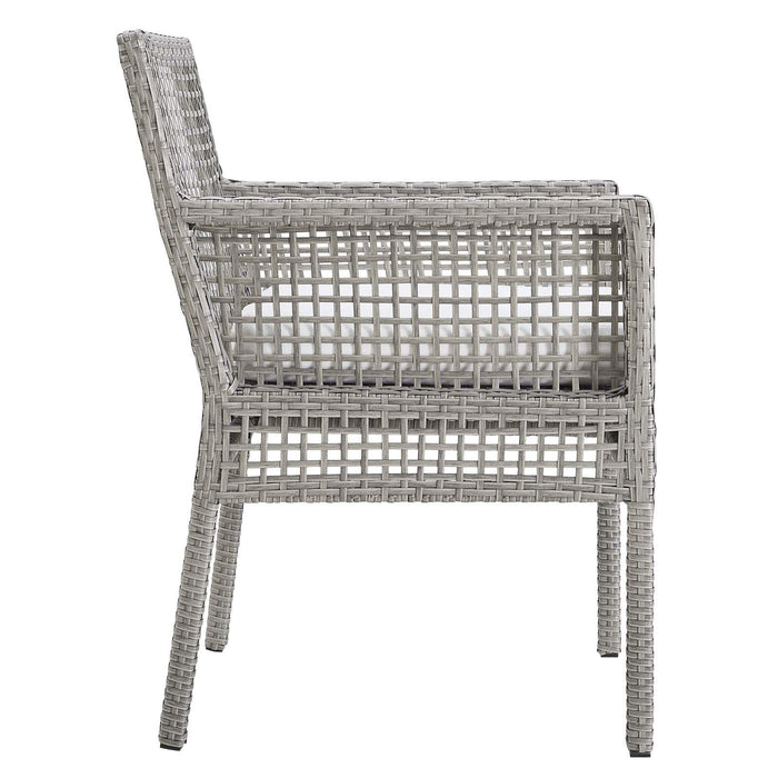 Aura Dining Armchair Outdoor Patio Wicker Rattan Set of 2