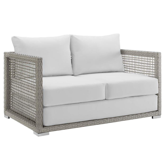 Aura 6 Piece Outdoor Patio Wicker Rattan Set