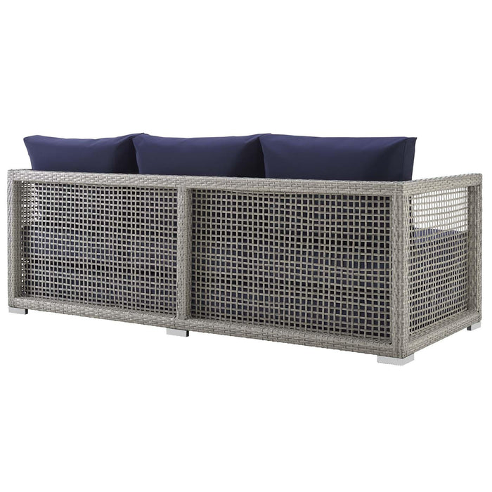 Aura 6 Piece Outdoor Patio Wicker Rattan Set