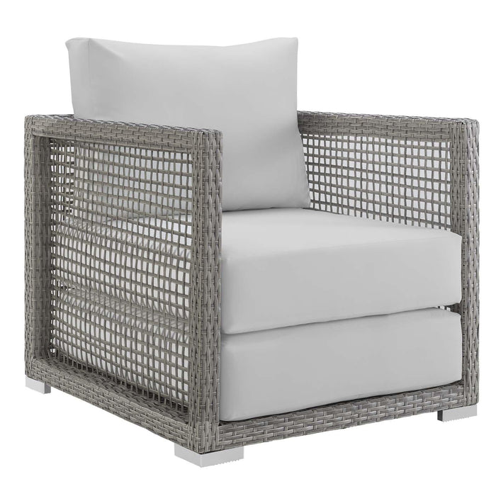 Aura 6 Piece Outdoor Patio Wicker Rattan Set