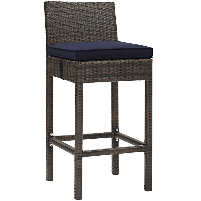 Conduit Outdoor Patio Wicker Rattan Bar Stool