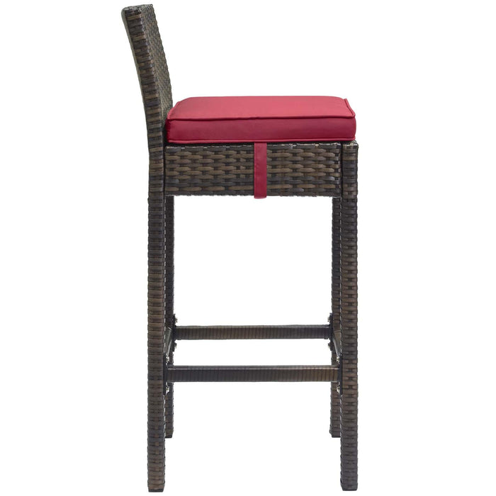 Conduit Outdoor Patio Wicker Rattan Bar Stool