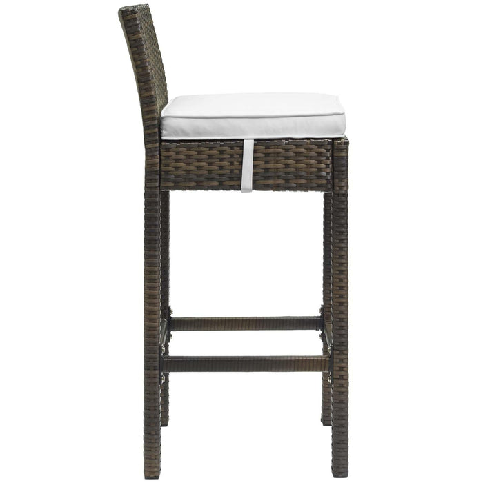 Conduit Bar Stool Outdoor Patio Wicker Rattan Set of 4