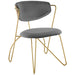 Prevail Gold Stainless Steel Dining and Accent Performance Velvet Chair image