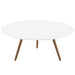 Lippa 36" Round Wood Top Coffee Table with Tripod Base image