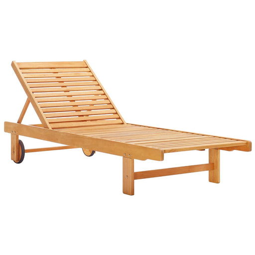 Hatteras Outdoor Patio Eucalyptus Wood Chaise Lounge Chair image