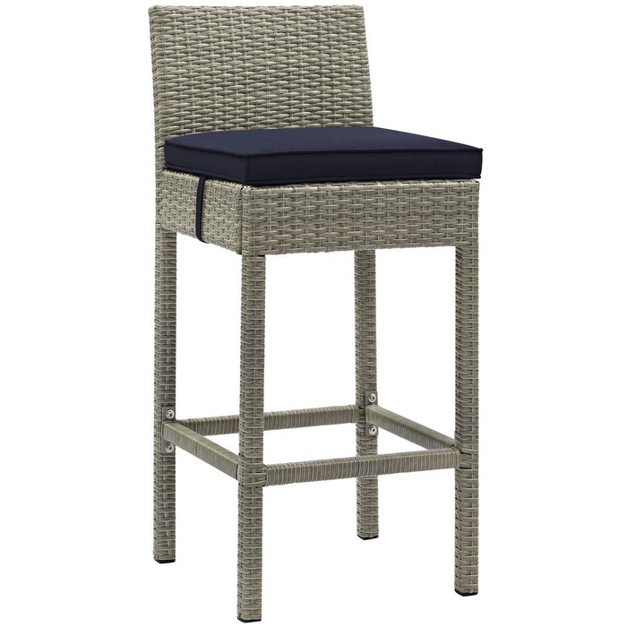 Conduit Outdoor Patio Wicker Rattan Bar Stool