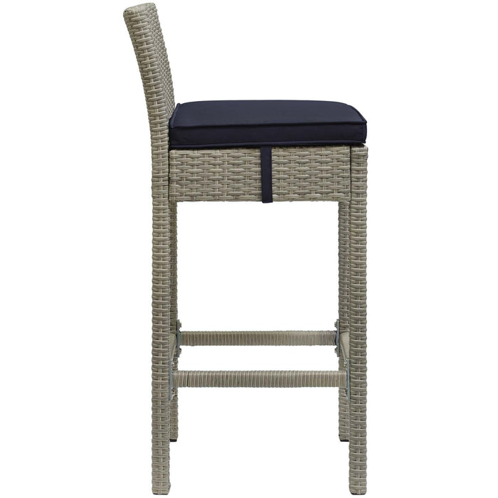 Conduit Bar Stool Outdoor Patio Wicker Rattan Set of 2