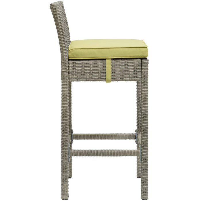 Conduit Bar Stool Outdoor Patio Wicker Rattan Set of 4