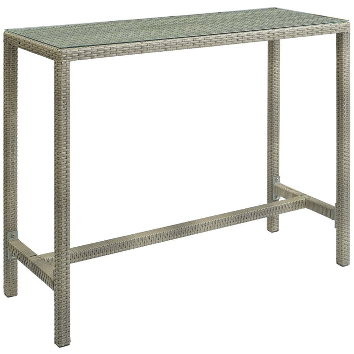 Conduit Outdoor Patio Wicker Rattan Large Bar Table