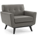 Engage Top-Grain Leather Living Room Lounge Accent Armchair image