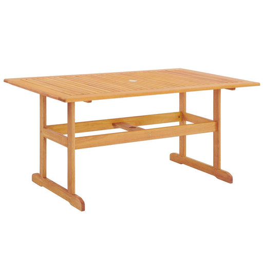 Hatteras 59" Rectangle Outdoor Patio Eucalyptus Wood Dining Table image